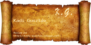 Kadi Gusztáv névjegykártya